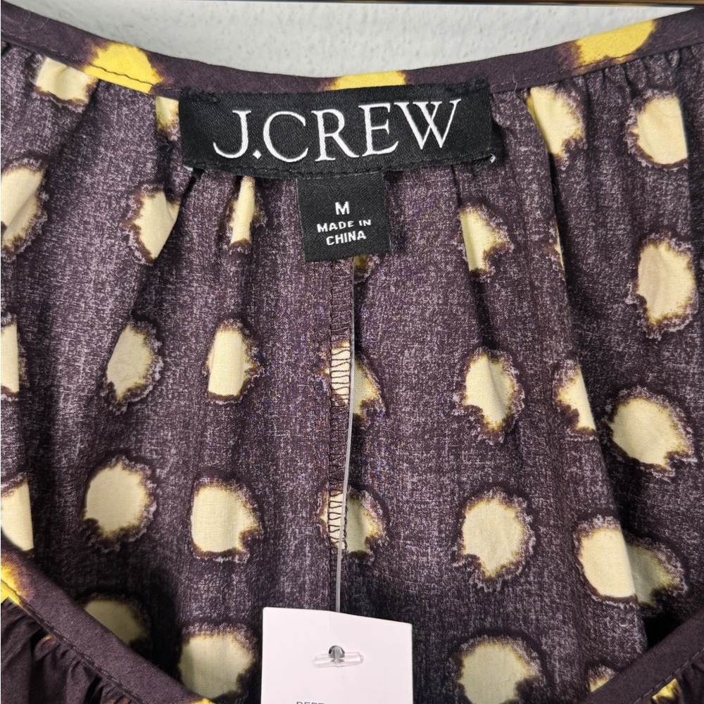 NWT J. Crew Button-up Midi‎ Dress in Dot Cotton Poplin Size Medium Polka Dot - Picture 13 of 16